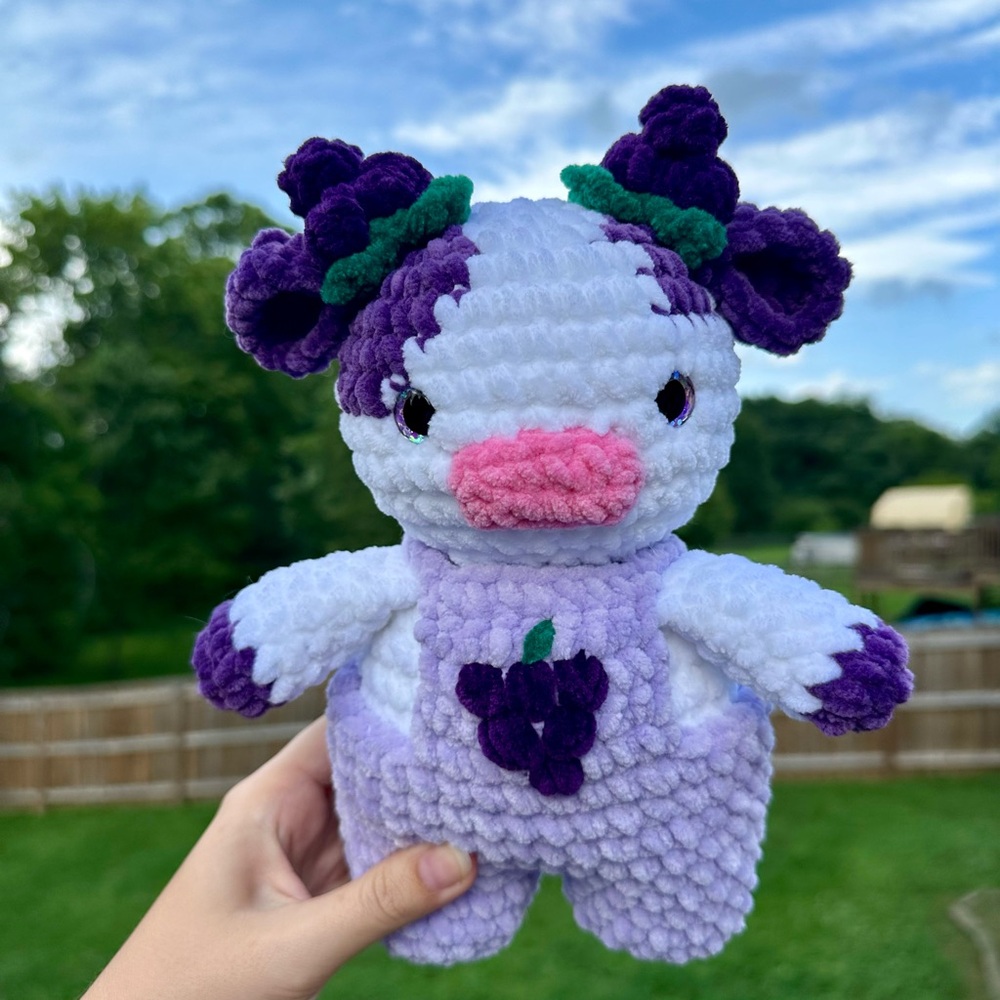 Crocheted Grape Cow
